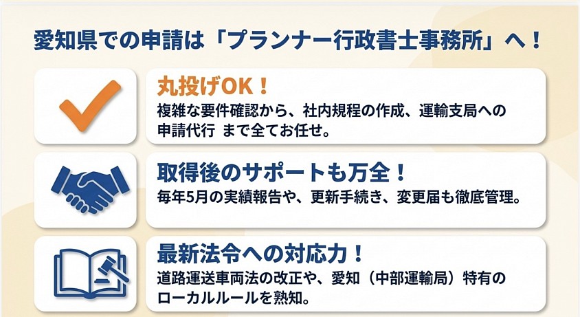 回送運行許可　愛知県　名古屋市